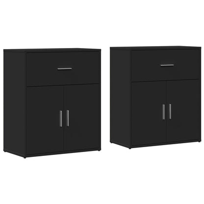 Sideboards 2 Stk. Schwarz 60x31x70 cm Holzwerkstoff