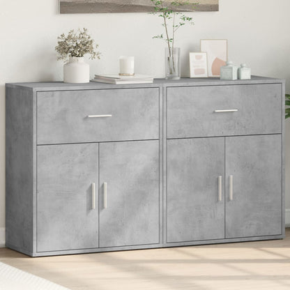 Sideboards 2 Stk. Betongrau 60x31x70 cm Holzwerkstoff