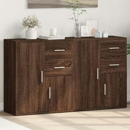 Sideboards 2 Stk. Braun Eichen-Optik 60x31x70 cm Holzwerkstoff