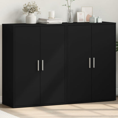 Sideboards 2 Stk. Schwarz 60x31x84 cm Holzwerkstoff