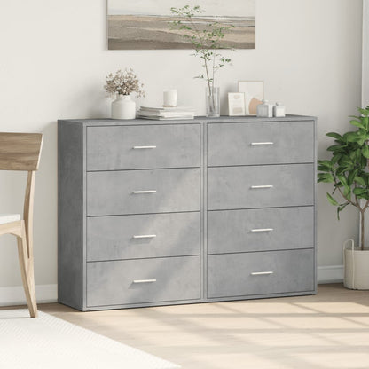 Sideboards 2 Stk. Betongrau 60x31x84 cm Holzwerkstoff