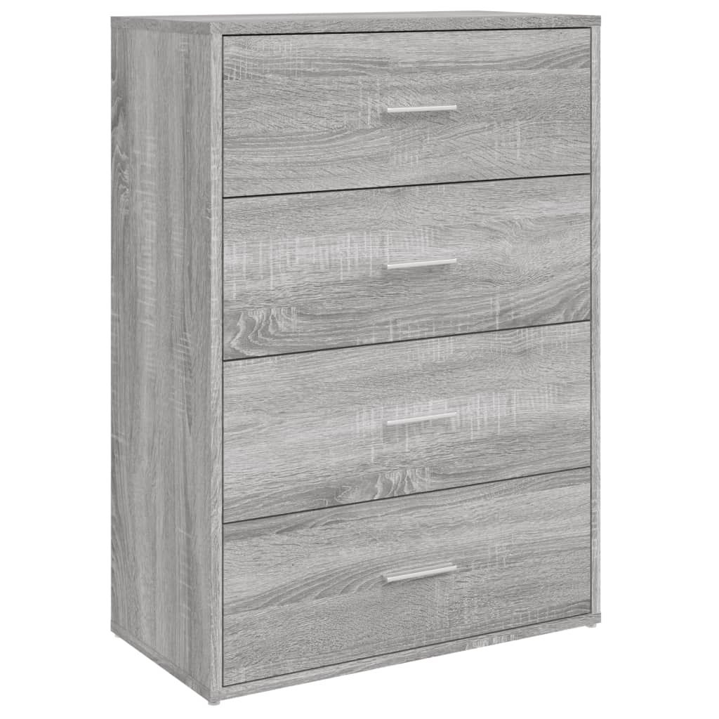 Sideboards 2 Stk. Grau Sonoma 60x31x84 cm Holzwerkstoff