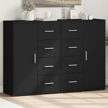 Sideboards 2 Stk. Schwarz 60x31x84 cm Holzwerkstoff