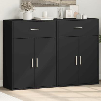 Sideboards 2 Stk. Schwarz 60x30x84 cm Holzwerkstoff