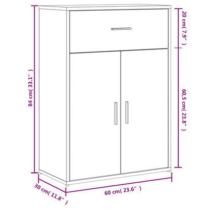 Sideboards 2 Stk. Braun Eichen-Optik 60x30x84 cm Holzwerkstoff