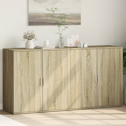 Sideboards 2 Stk. Sonoma-Eiche 79x38x80 cm Holzwerkstoff