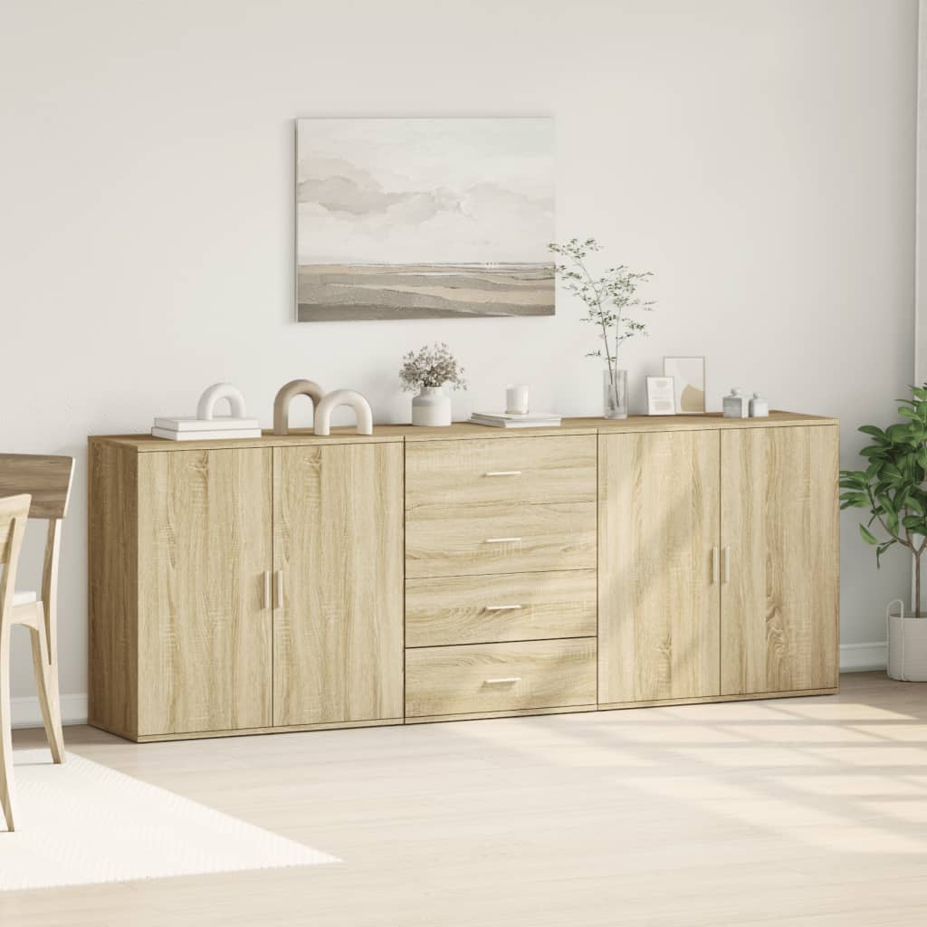 Sideboards 3 Stk. Sonoma-Eiche Holzwerkstoff