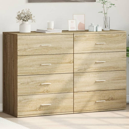 Sideboards 2 Stk. Sonoma-Eiche 60x39x80 cm Holzwerkstoff