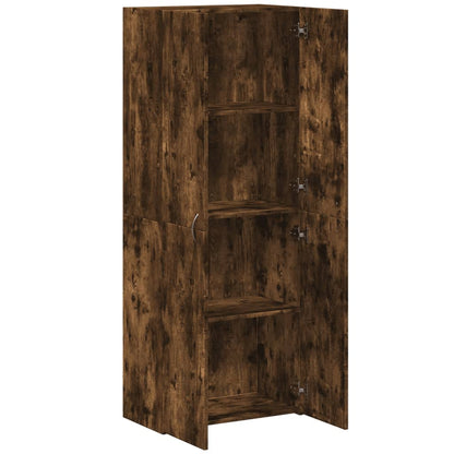 Aktenschrank Räuchereiche 60x32x153 cm Holzwerkstoff