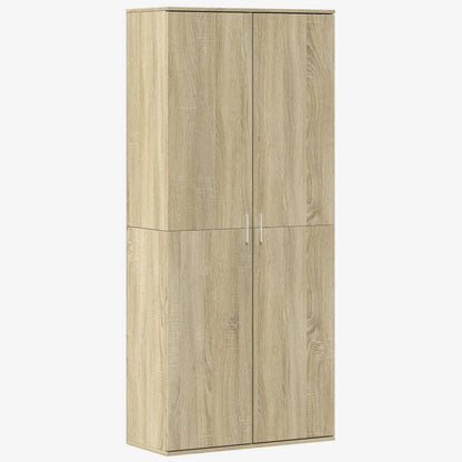 Highboard Sonoma-Eiche 80x35x180 cm Holzwerkstoff