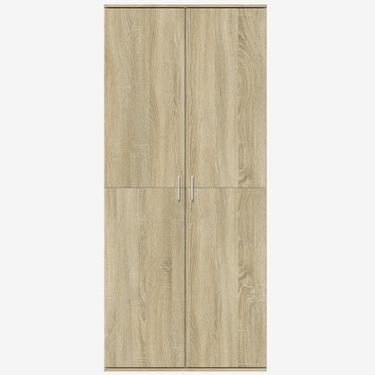 Highboard Sonoma-Eiche 80x35x180 cm Holzwerkstoff