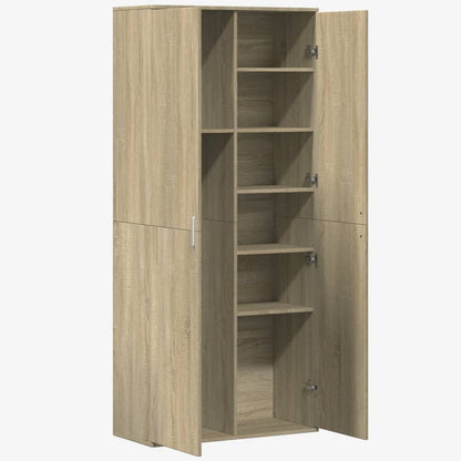 Highboard Sonoma-Eiche 80x35x180 cm Holzwerkstoff