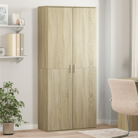 Highboard Sonoma-Eiche 80x35x180 cm Holzwerkstoff