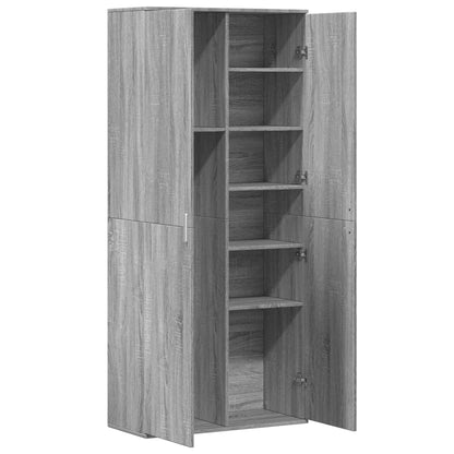 Highboard Grau Sonoma 80x35x180 cm Holzwerkstoff