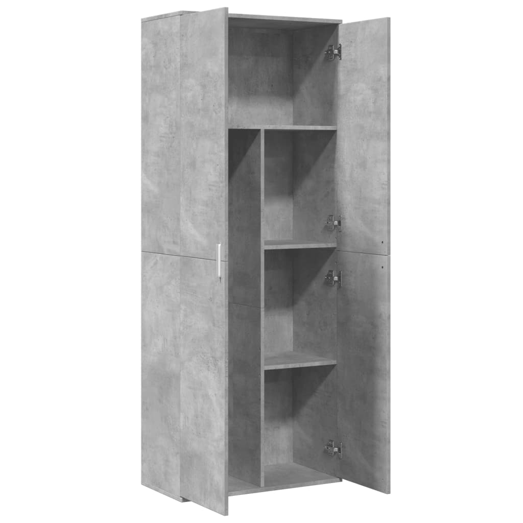 Highboard Betongrau 70x35x180 cm Holzwerkstoff