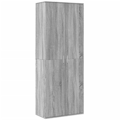 Highboard Grau Sonoma 70x35x180 cm Holzwerkstoff