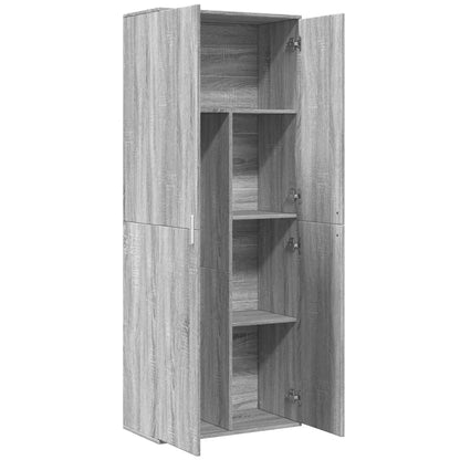 Highboard Grau Sonoma 70x35x180 cm Holzwerkstoff