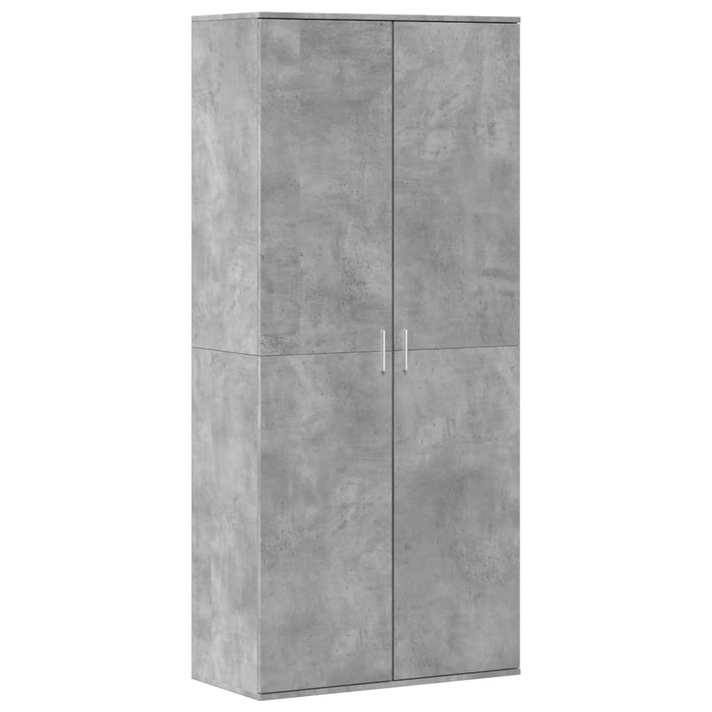 Schuhschrank Betongrau 80x39x178 cm Holzwerkstoff