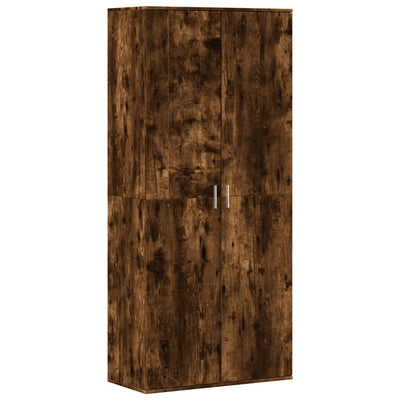 Schuhschrank Räuchereiche 80x39x178 cm Holzwerkstoff