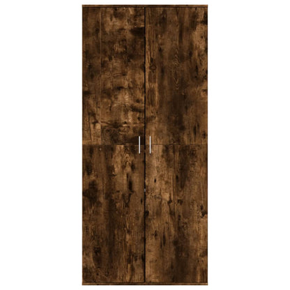 Schuhschrank Räuchereiche 80x39x178 cm Holzwerkstoff