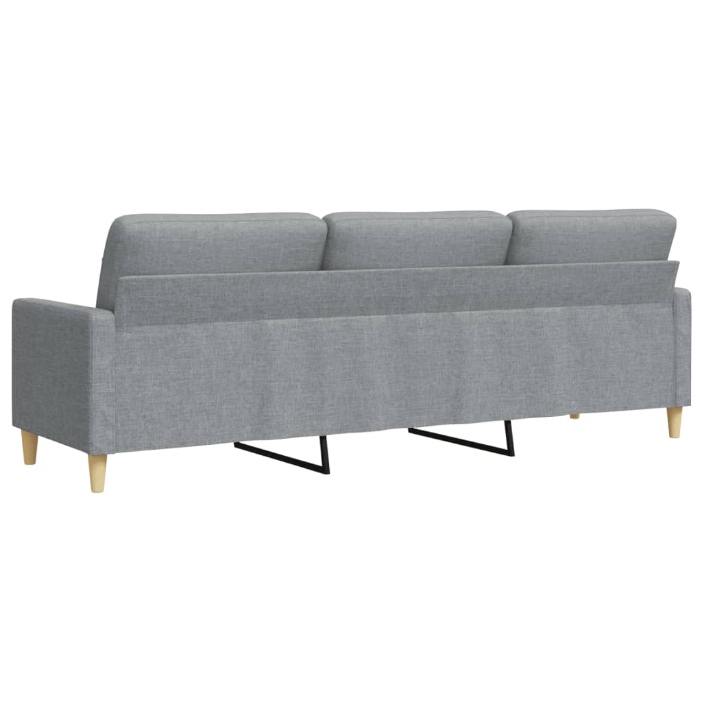 3-Sitzer-Sofa Hellgrau 210 cm Stoff