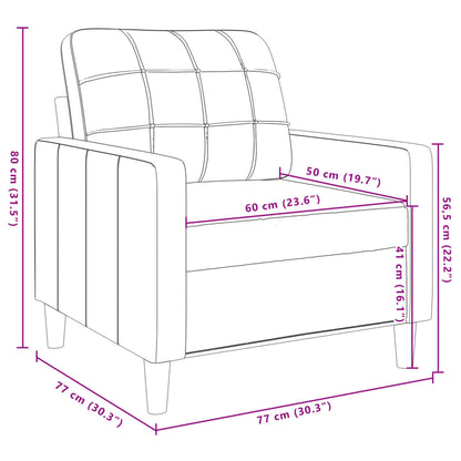 Sessel Creme 60 cm Samt