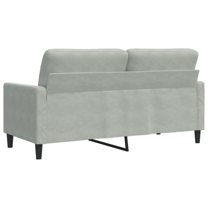 2-Sitzer-Sofa Hellgrau 140 cm Samt