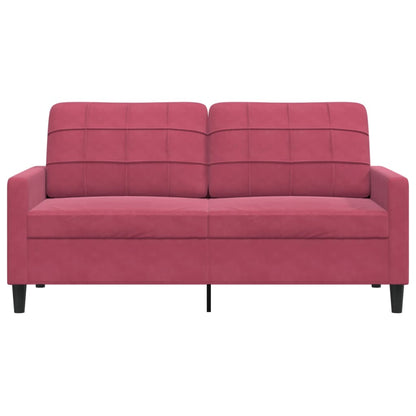 2-Sitzer-Sofa Weinrot 140 cm Samt