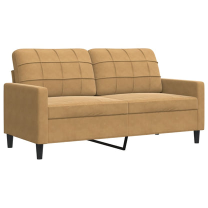 2-Sitzer-Sofa Braun 140 cm Samt