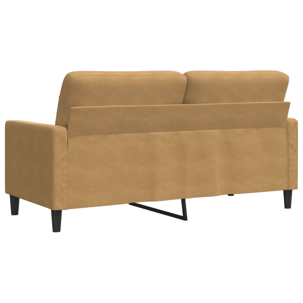 2-Sitzer-Sofa Braun 140 cm Samt