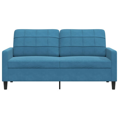 2-Sitzer-Sofa Blau 140 cm Samt