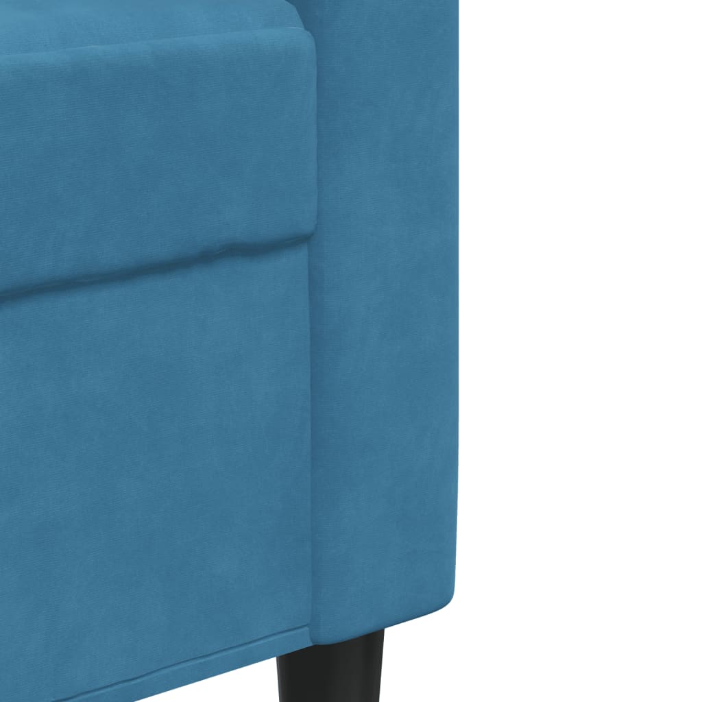 2-Sitzer-Sofa Blau 140 cm Samt