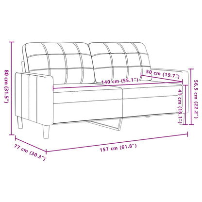 2-Sitzer-Sofa Blau 140 cm Samt