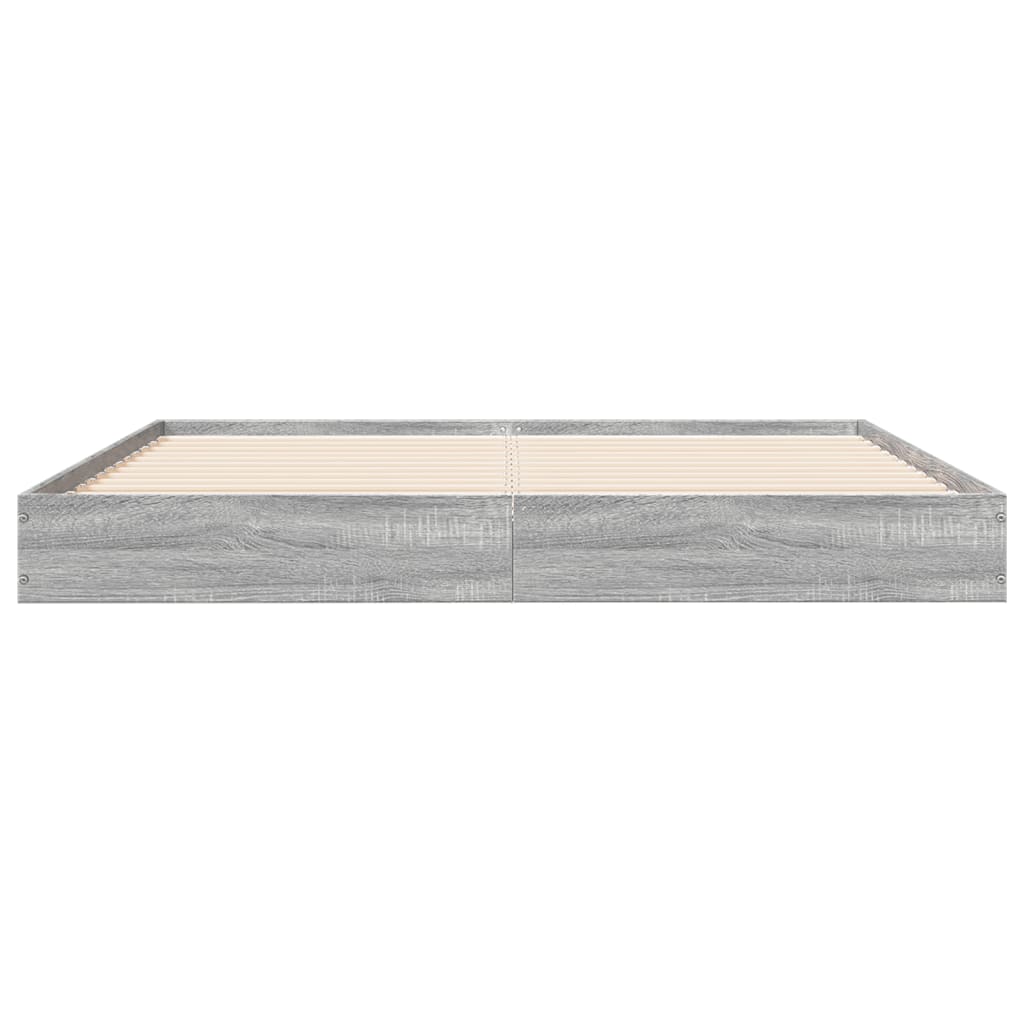 Bettgestell Grau Sonoma 160x200 cm Holzwerkstoff