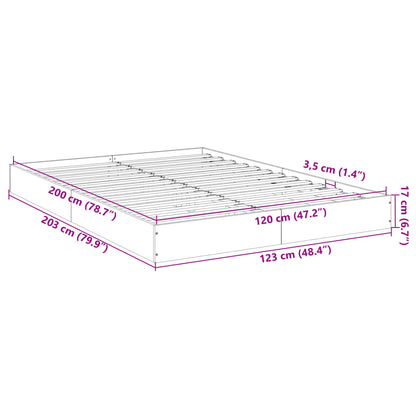 Bettgestell Schwarz 120x200 cm Holzwerkstoff