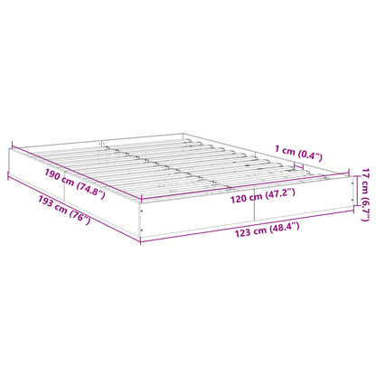 Bettgestell ohne Matratze Sonoma-Eiche 120x190 cm Holzwerkstoff