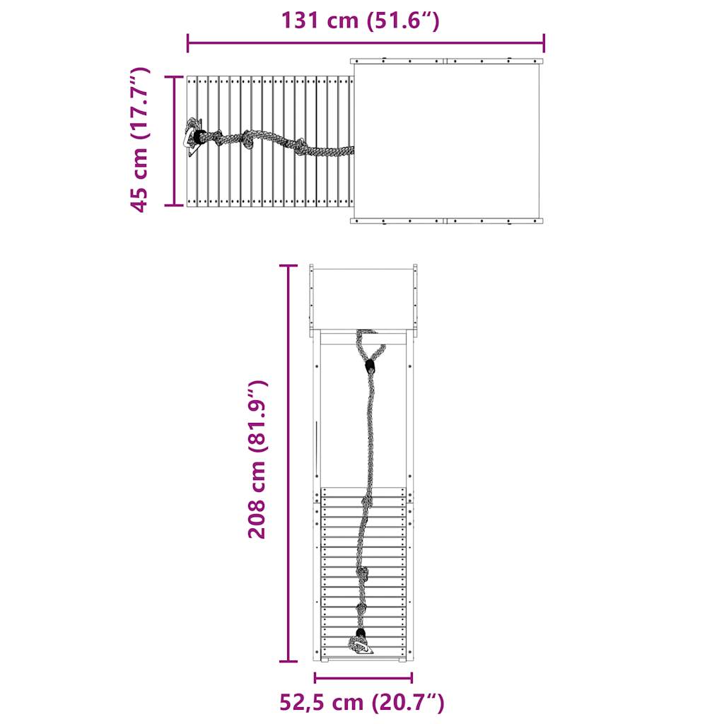 Torre da gioco in abete Douglas massiccio