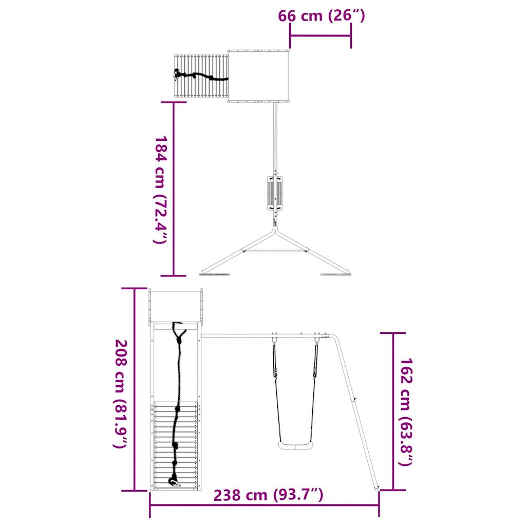 Spielturm Massivholz Douglasie