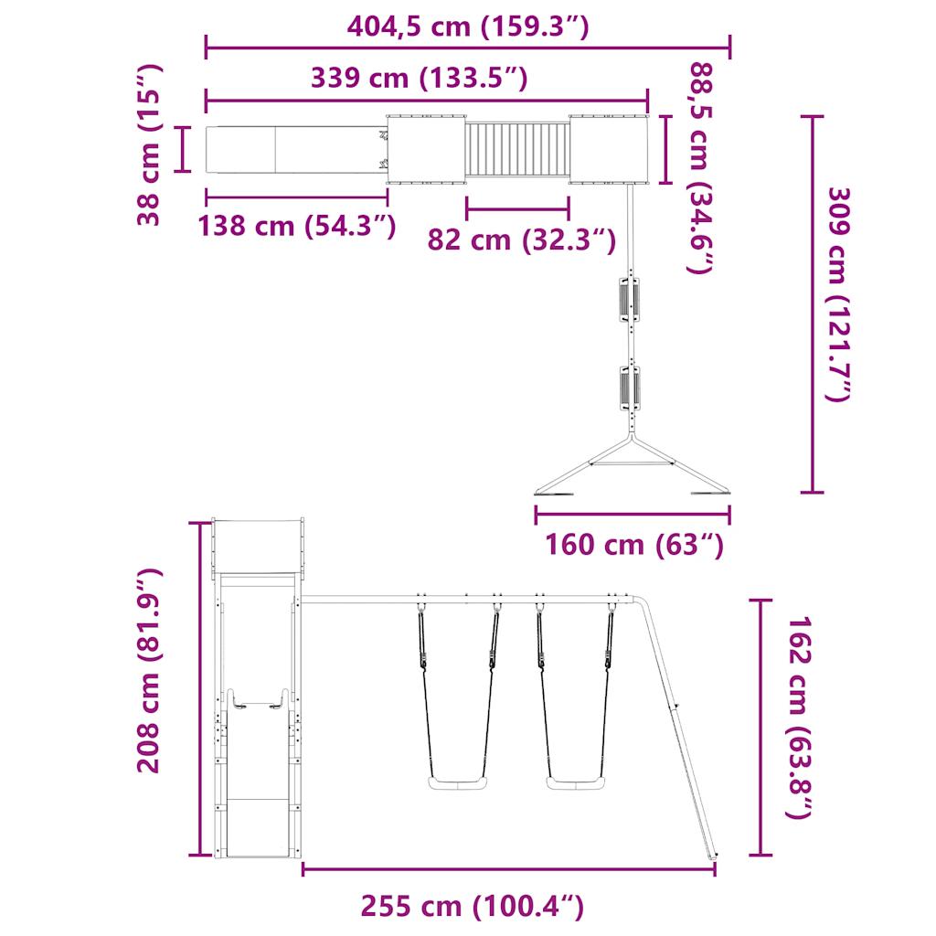 Spielturm Imprägniertes Kiefernholz