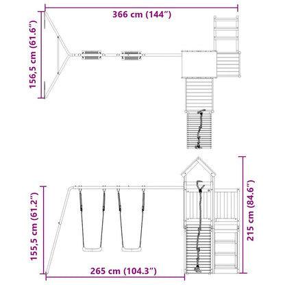 Spielturm Massivholz Douglasie