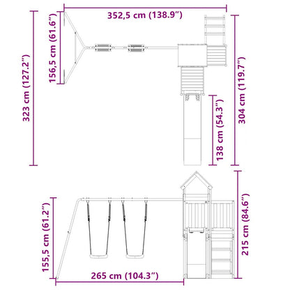 Spielturm Massivholz Douglasie