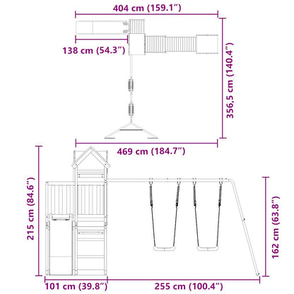 Spielturm Massivholz Douglasie