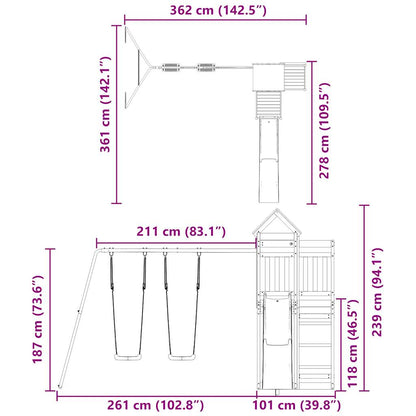 Spielturm Massivholz Douglasie