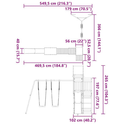 Spielturm Imprägniertes Kiefernholz