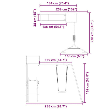 Spielturm Massivholz Douglasie