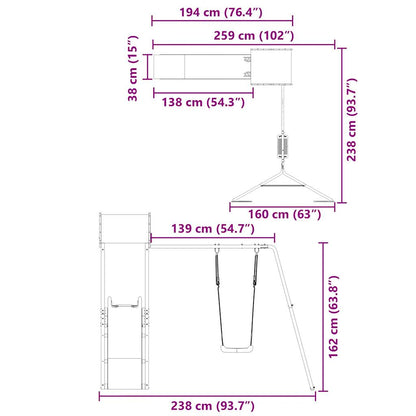 Spielturm Imprägniertes Kiefernholz