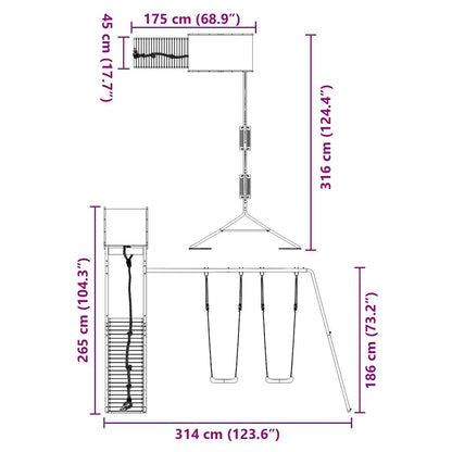 Spielturm Imprägniertes Kiefernholz