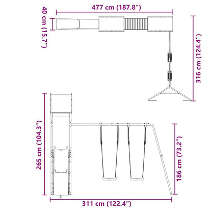 Spielturm Imprägniertes Kiefernholz