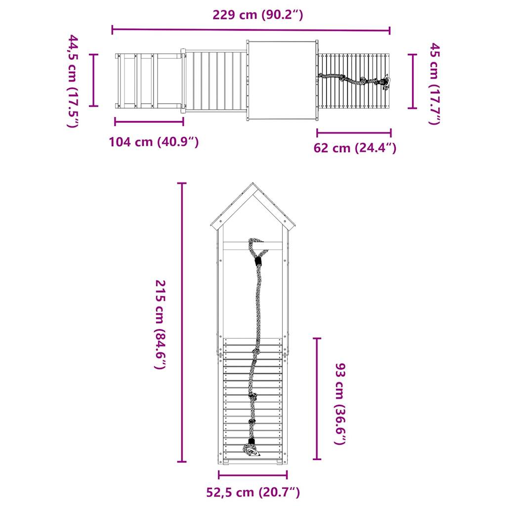 Spielturm Imprägniertes Kiefernholz