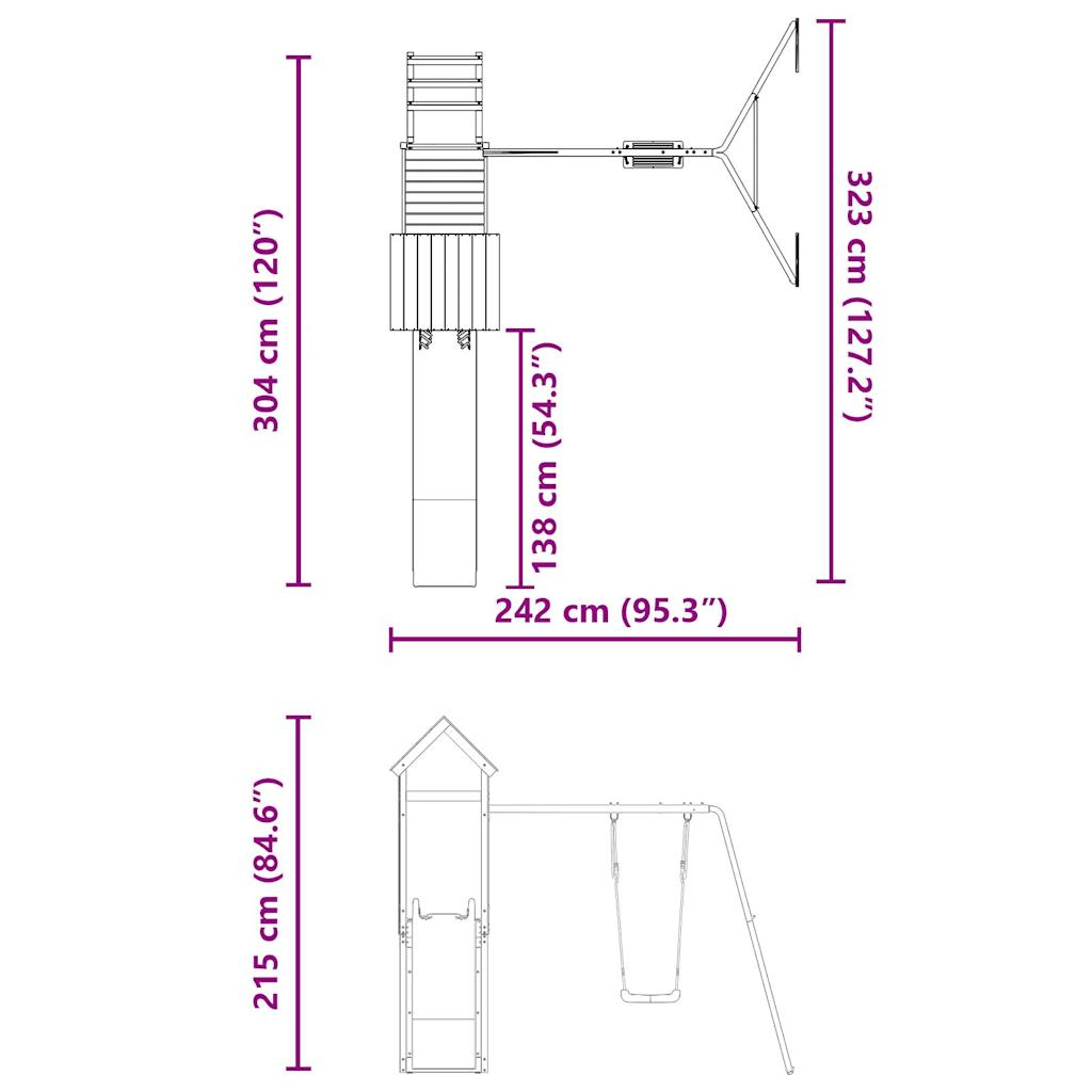 Spielturm Imprägniertes Kiefernholz